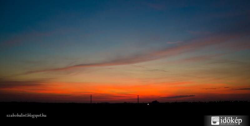 Naplemente Szegeden.