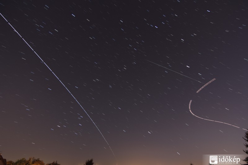 ISS + Repülő + Meteor 2013-08-05 (Kép: Bi Zsó)