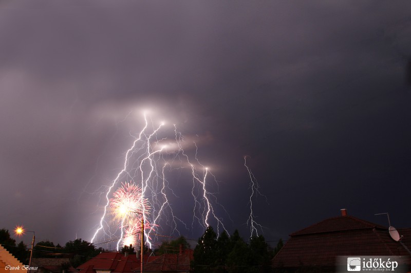 Zivataros tűzijáték