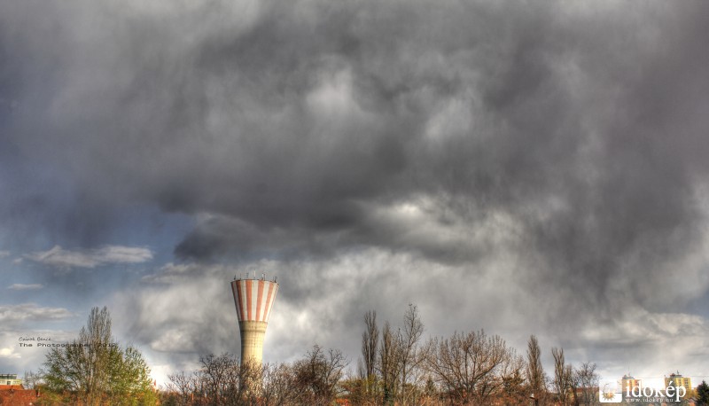 Orosháza feletti felhőzet délután