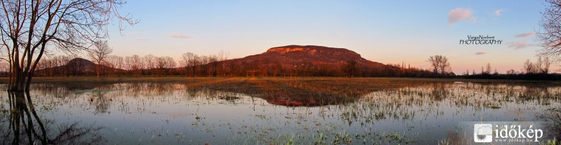 Ártéri panoráma, csökkenő vízszint