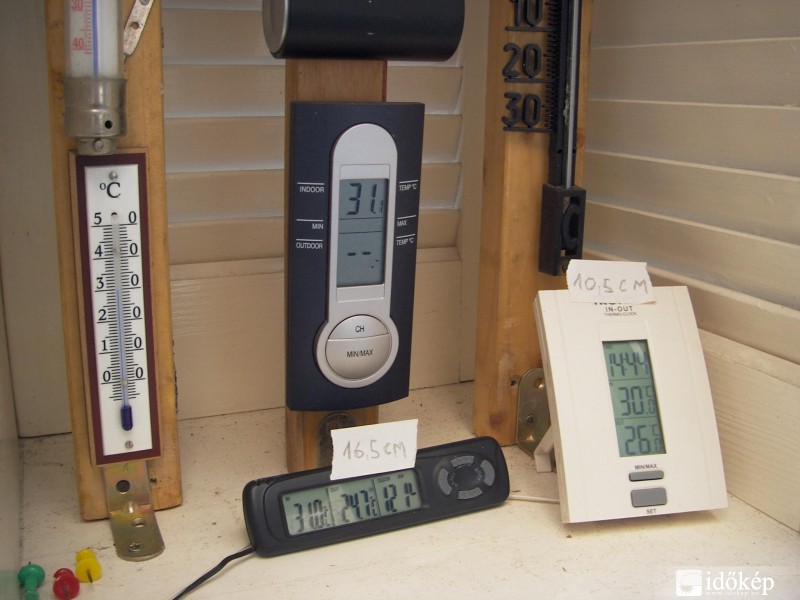 Hőmérők 2db talaj hőmérőt tettem be a házba.