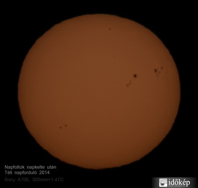 Napfoltok, téli napforduló '14