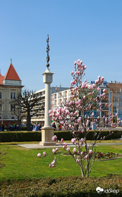 Győri Városháza előtt