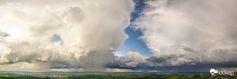 Csodás panoráma a Zalaegerszegi TV toronyból a távolodó zivatarokról