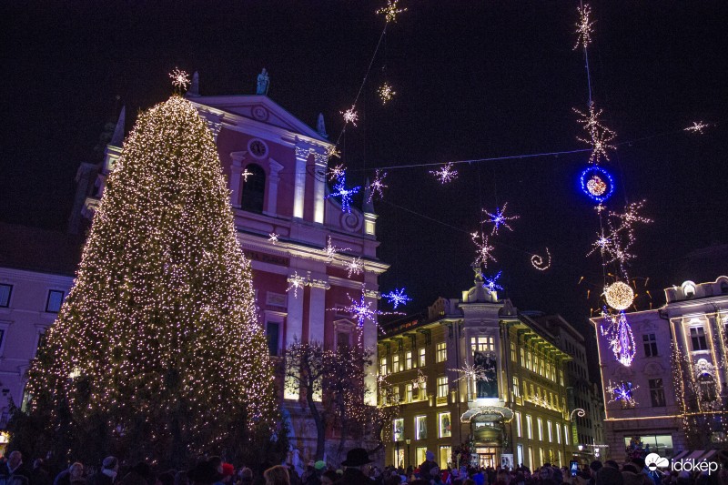 Karácsonyi hangulat a szlovén fővárosban