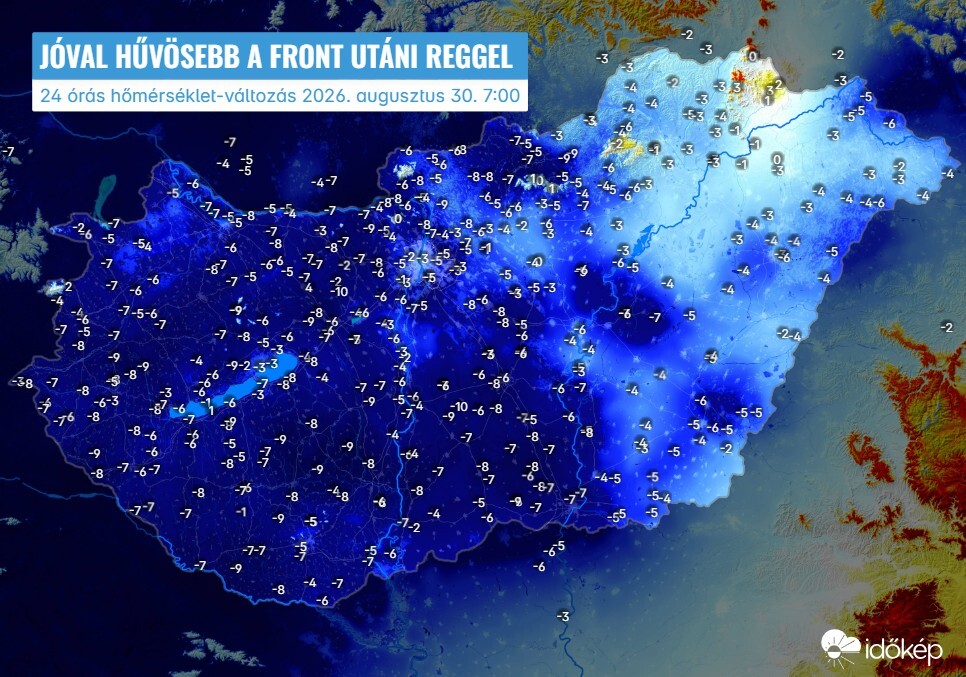 Jóval hűvösebb a front utáni reggel