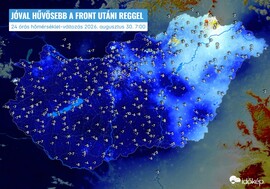Jóval hűvösebb a front utáni reggel