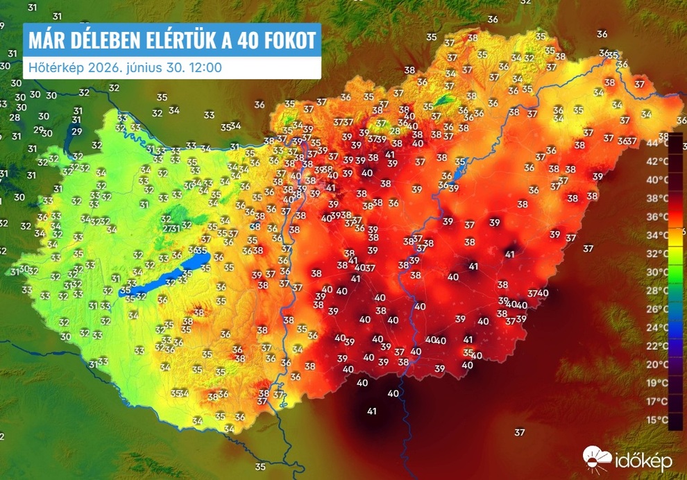 40 fok délben
