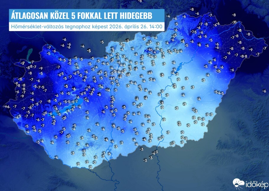 Több fokot hűtött a hidegfront