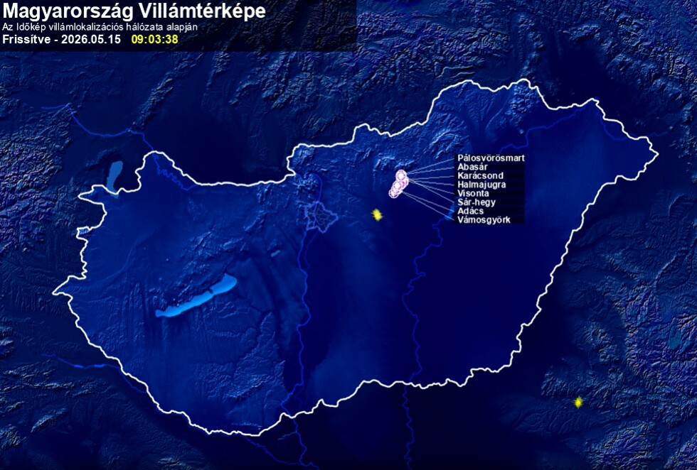 Villámok a Mátránál