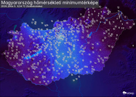 északkelet jócskán lehűlt hajnalra