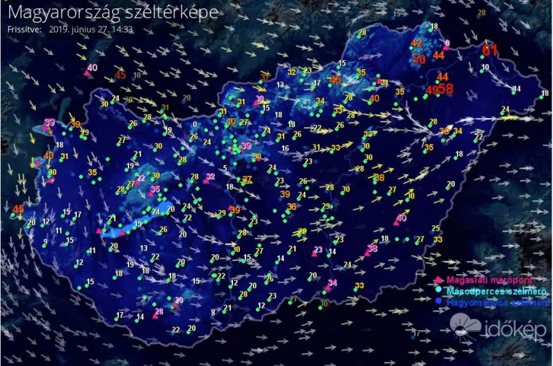 Széltérkép 20190627