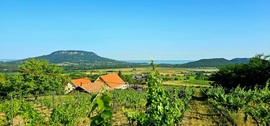Panoráma a Lengyel-kápolnától Badacsonyra