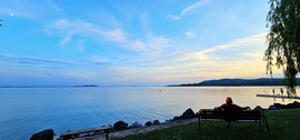 Alkonyat a Balaton parton