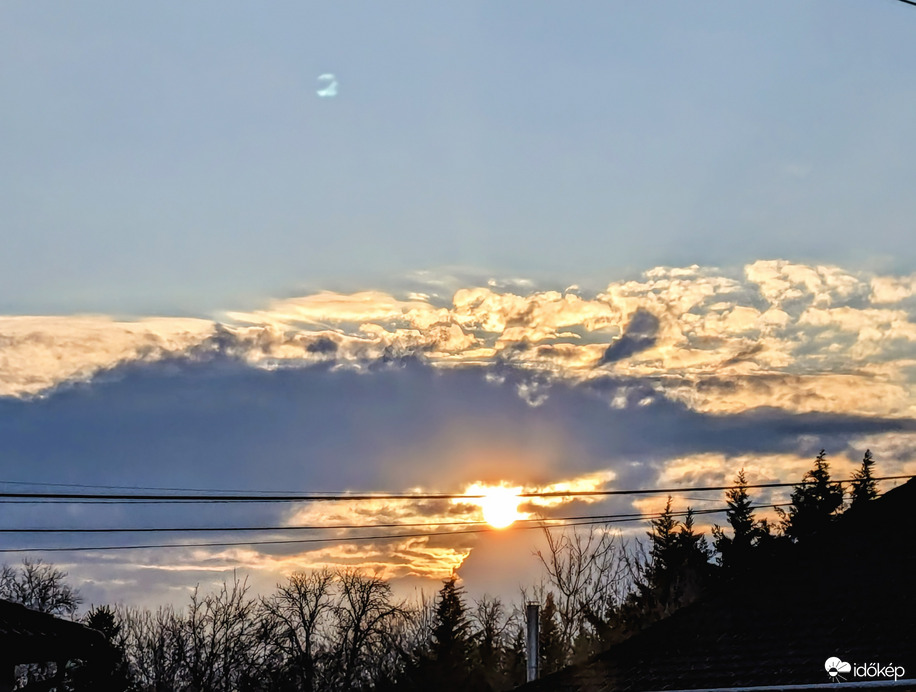 Polgárdi, gyengén felhős, +6 C 
