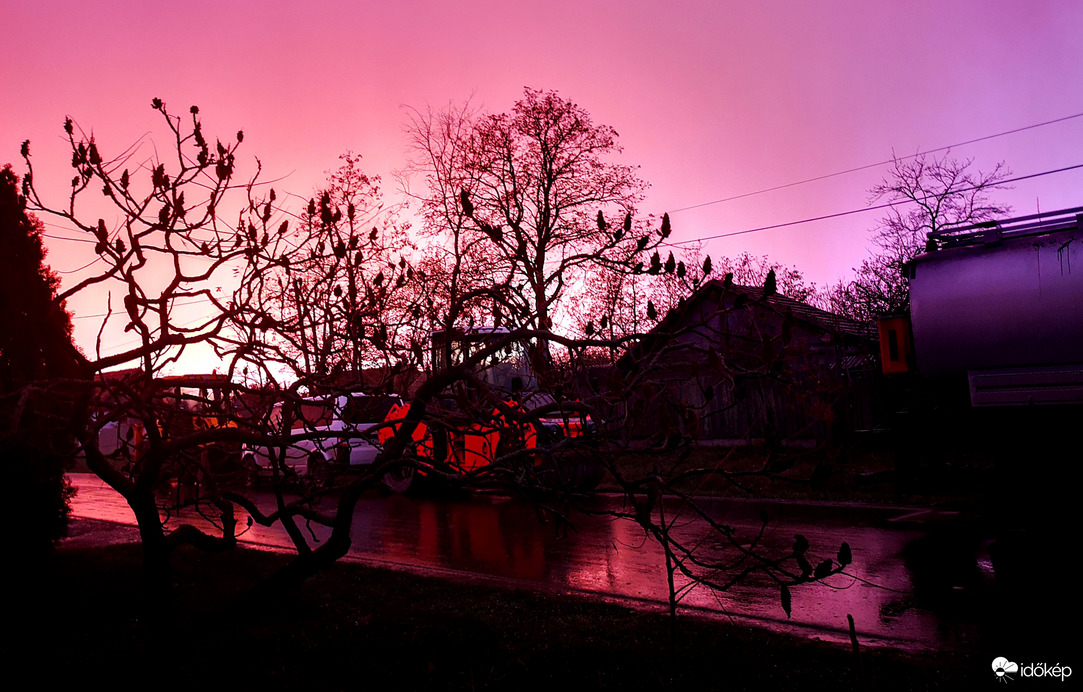 Mai alkony graupel zápor után