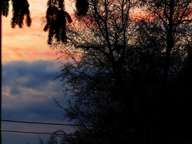 DÁNY, TÁVOLÓDÓ FELHŐZET NAPKELTE ELŐTT -- 2026 02 07