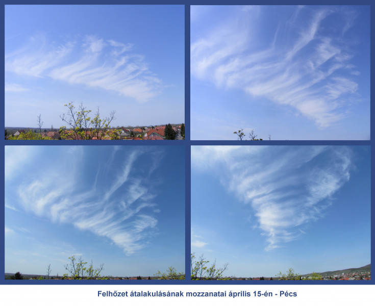 Felhőzetalakulás mozzanatai 