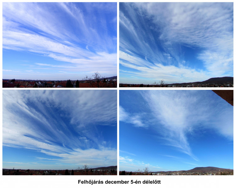 Felhőjárás december 5-én délelőtt