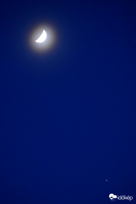 Hold-Jupiter együttállás Csákányháza felett 