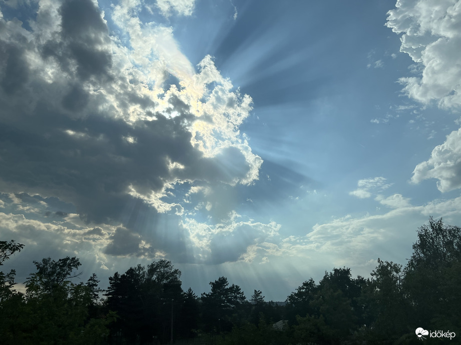 Tyndall-sugarak Tata felett