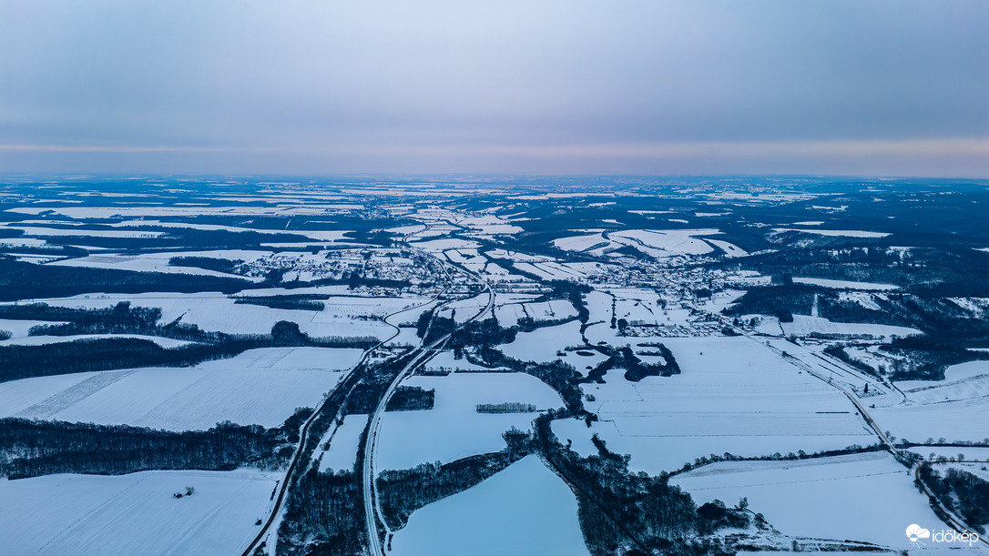 Zala megyei téli idill: Vastag hó, ameddig a szem ellát
