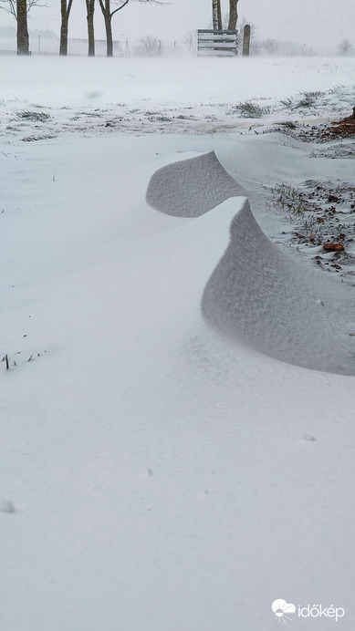 Borotvaéles hónyelvek a 73 km/h-s szélben