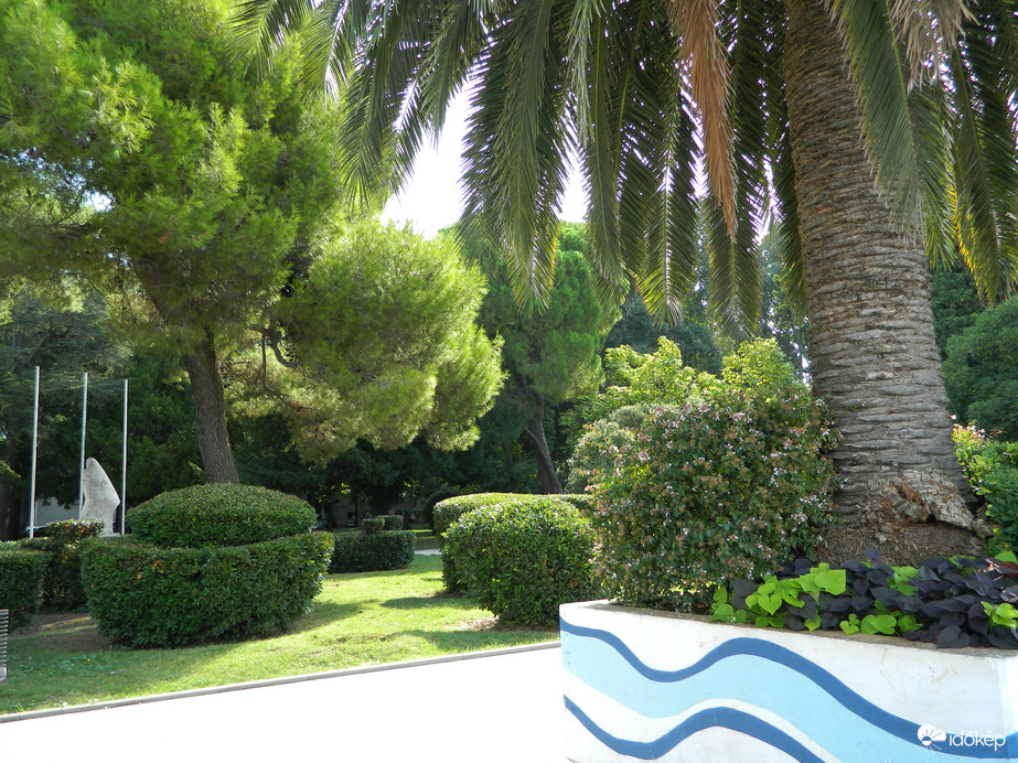 Pula kikötő melletti park 