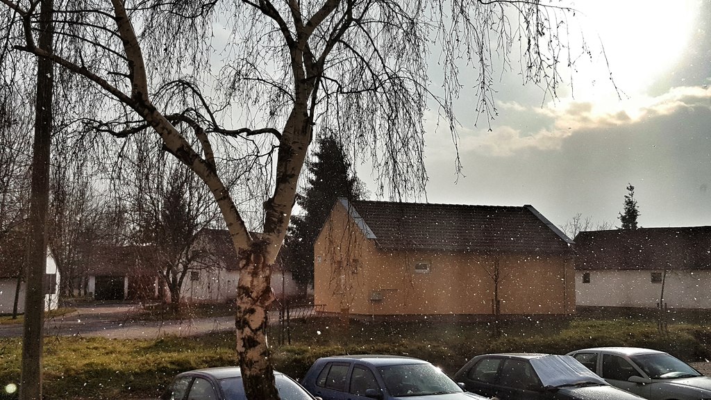 Napsütés-hózápor Kőszegen 2016.01.16.