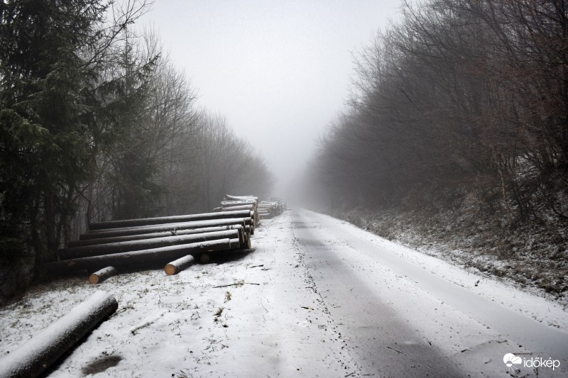 2017.02.06 A Kőszegi-hegységben 700 méteren már havazik