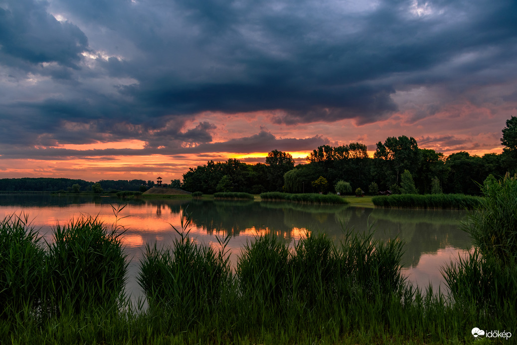Szép reggeli táj a Kiskunhalasi Sós-tónál