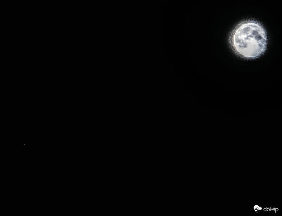 A Hold Jupiter együttállás Győrből 