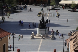 Eger Dobó tér a vàrból nézve