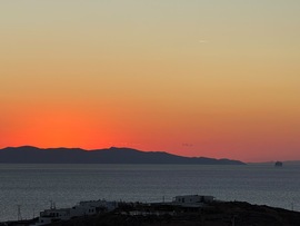 Naplemente -Égei-tenger Mykonos