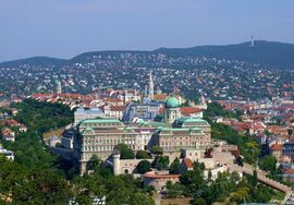 A Budai-vár látványa a Citadelláról