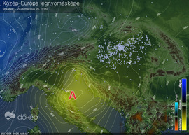 Szépen kirajzolódik a légnyomástérképen