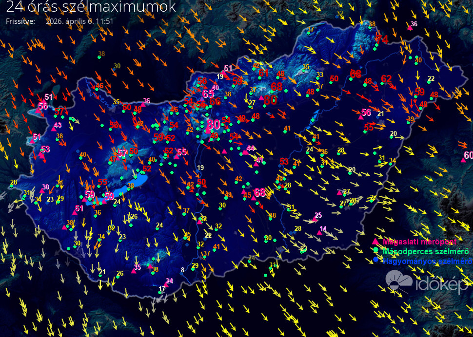 Meghozta a szelet a front