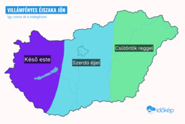 Így érkezhet a zivatarrendszer