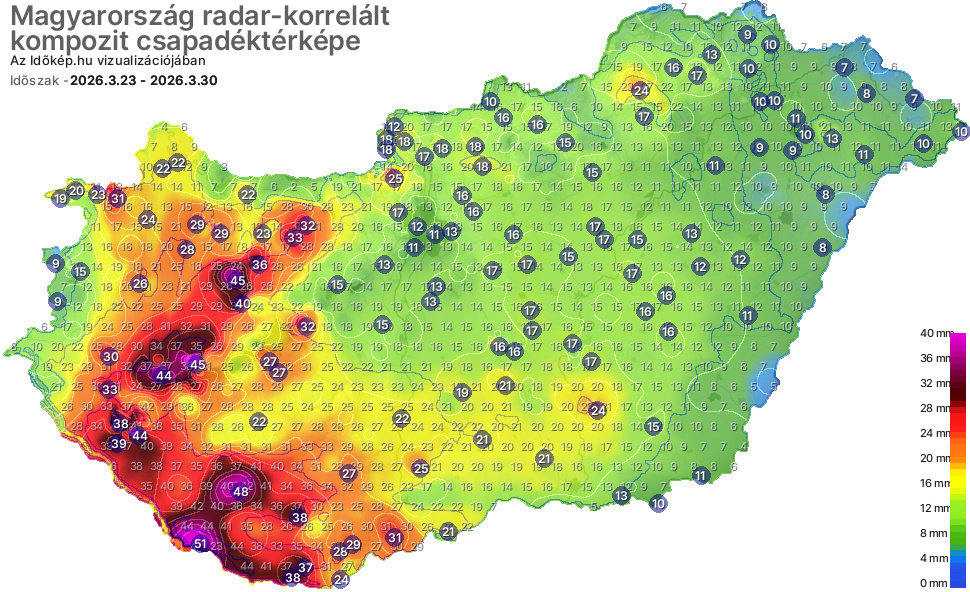 Szinte mindenhol esett valamennyi