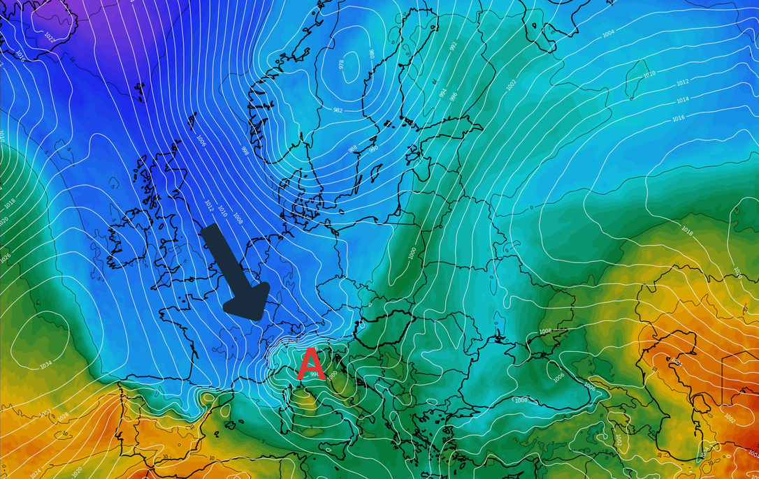 Mediterrán ciklon jön