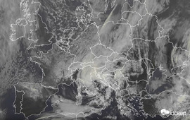 Mediterrán ciklon a műholdfelvételen