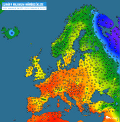 Európa északkeleti részére szorult vissza a tél