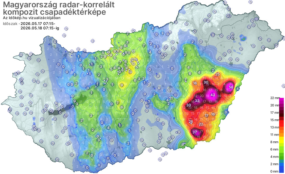 Végre a Tiszántúl jelentős részén is esett