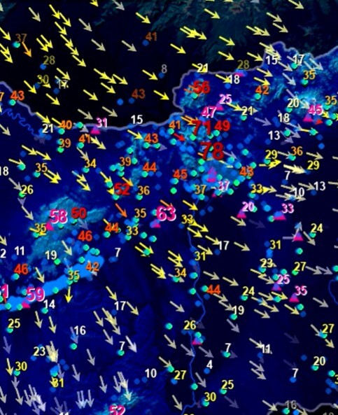 Itt a hidegfront szele