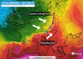 Szerdán jön az újabb hidegfront