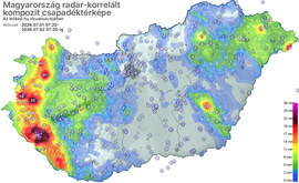 24 órás csapadéktérkép