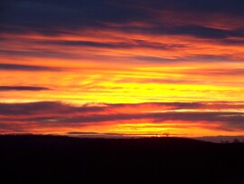 2025 utolsó napkeltéje Noszvajról