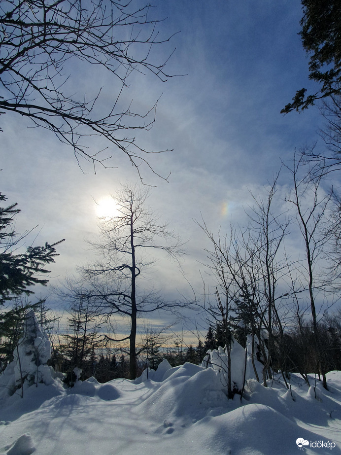 Melléknapos, halvány halós szombat délután Pohorje - Areh közt 