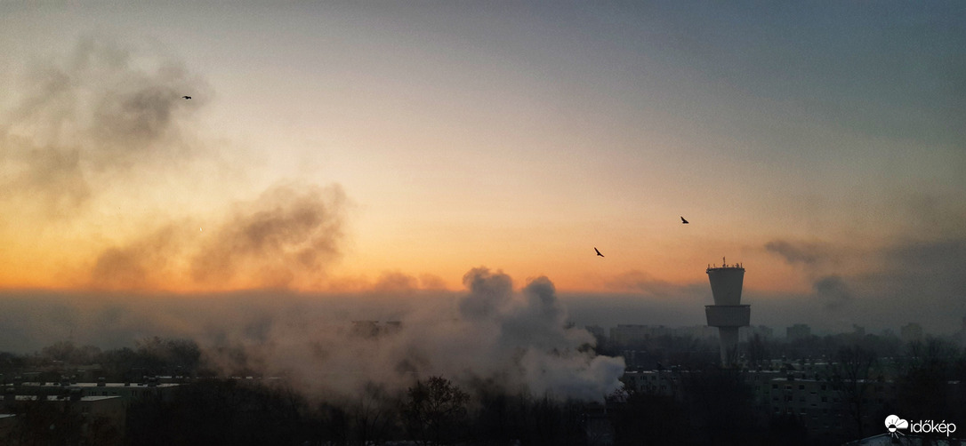 Szeged hideg,ködös reggel -10°C